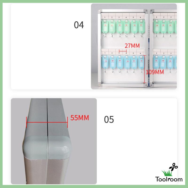 Tủ Đựng Chìa Khóa 48 Ngăn Bằng Kim Loại Gắn Tường Tiện Dụng Cho Nhà Cửa / Văn Phòng