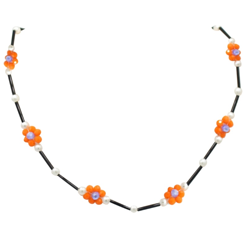 Vòng Cổ Choker Nhiều Lớp Họa Tiết Hoa Thời Trang Mùa Hè