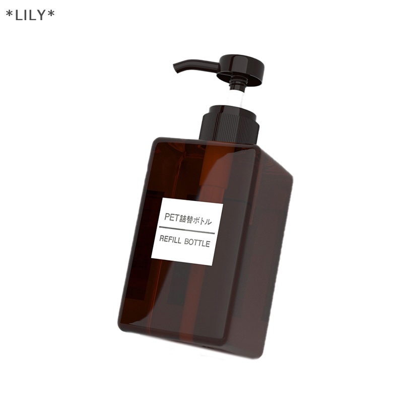 Lily Lotion chai nhựa trong suốt rỗng xách tay dầu gội tay xà phòng chia chai uuu