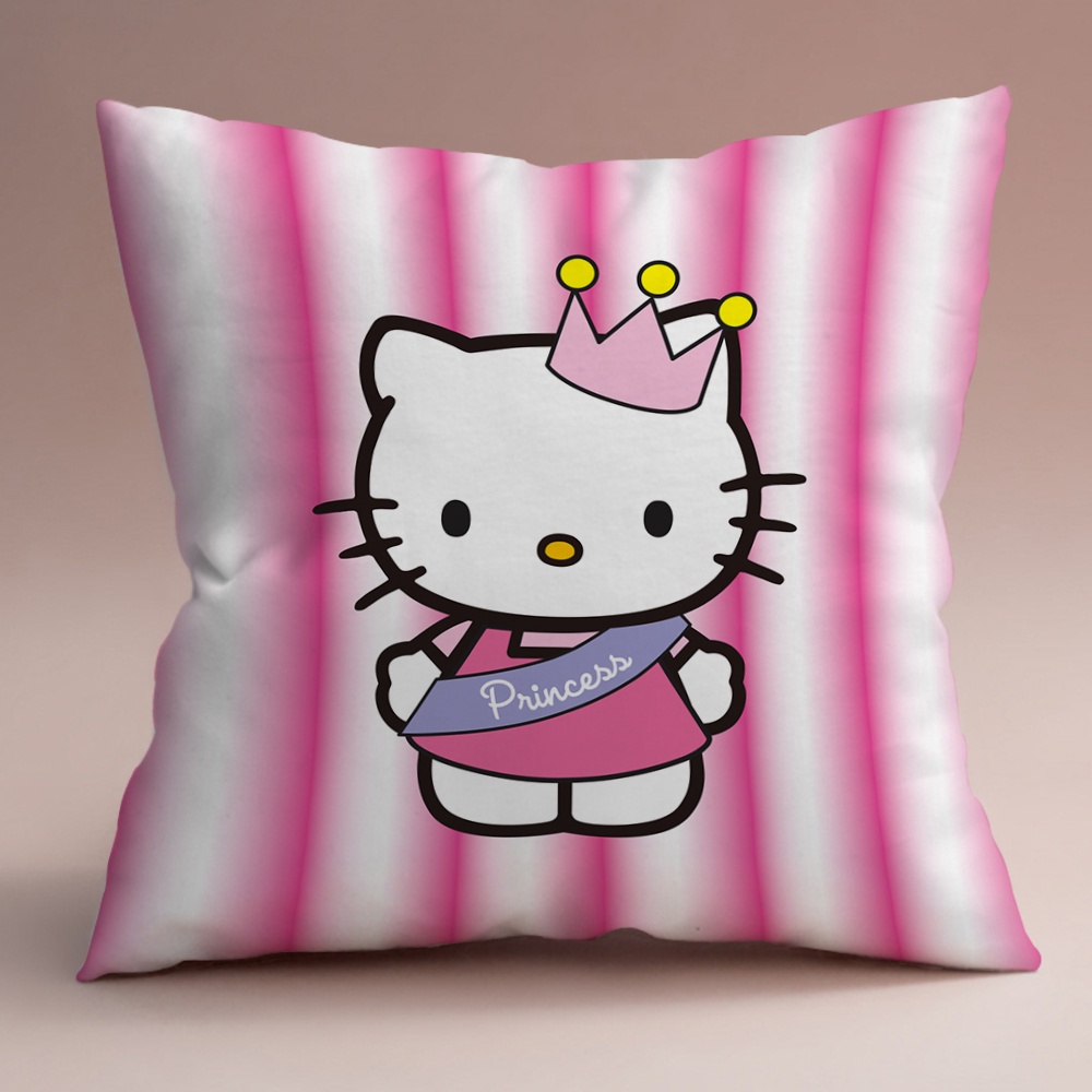 Vỏ Áo Gối Sofa Trang Trí Hình Hello Kitty Dễ Thương