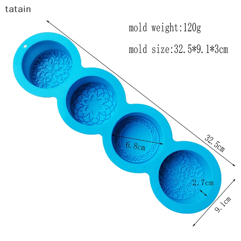 Khuôn Silicon Làm Xà Phòng / Sô Cô La Hình Hoa Tròn DIY