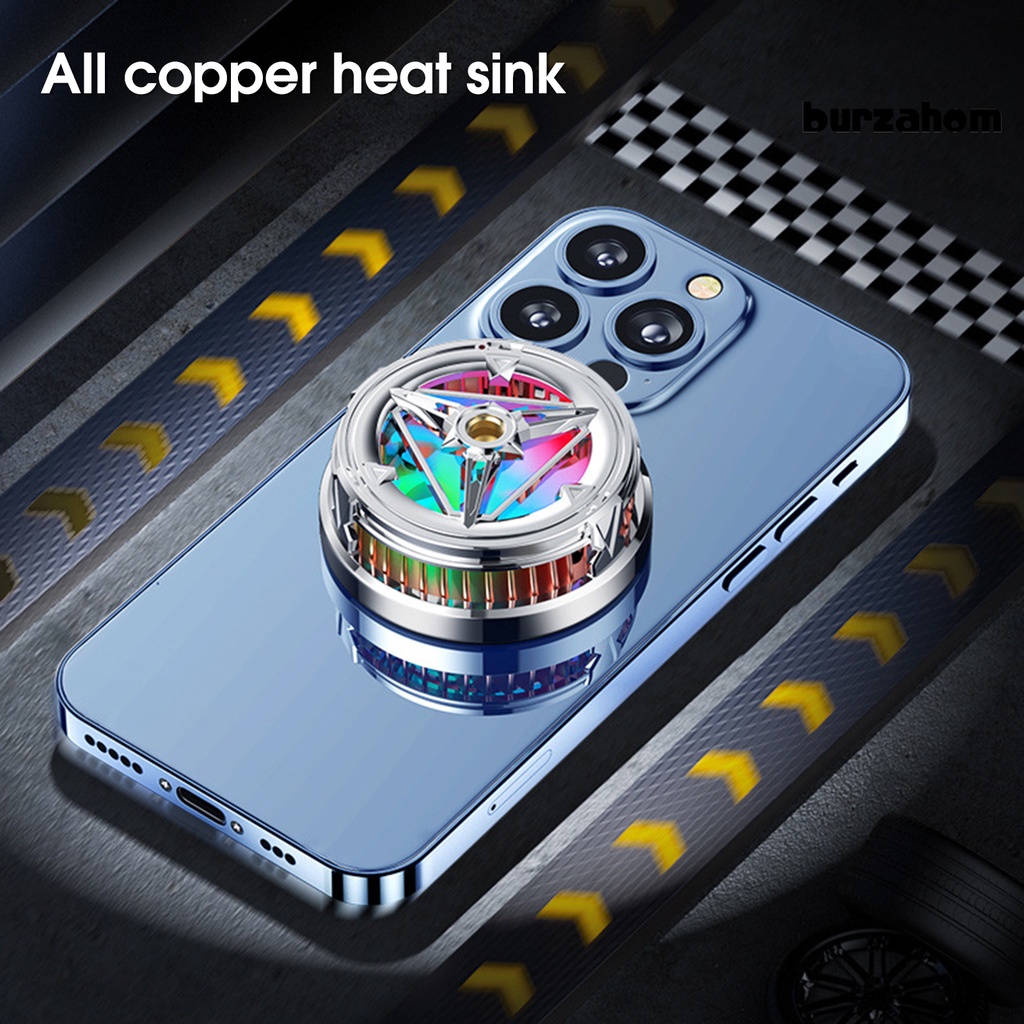 Quạt Tản Nhiệt Làm Mát Tản Nhiệt Đèn Nhiều Màu Có Thể Sạc Lại Độ Bền Cao Cho Điện Thoại Thông Minh [BR]