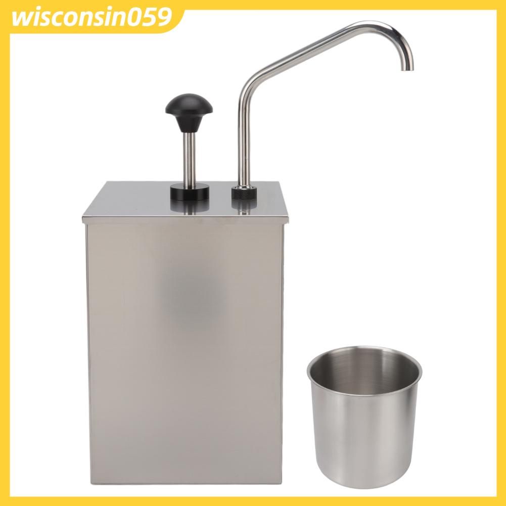 Wisconsin059 Trạm phân phối nước tương 4L Máy bơm gia vị một đầu bằng thép không gỉ ép xi-rô