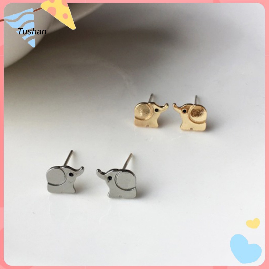 1 Đôi Bông Tai Hình Chú Voi Tinh Tế Dành Cho Nữ