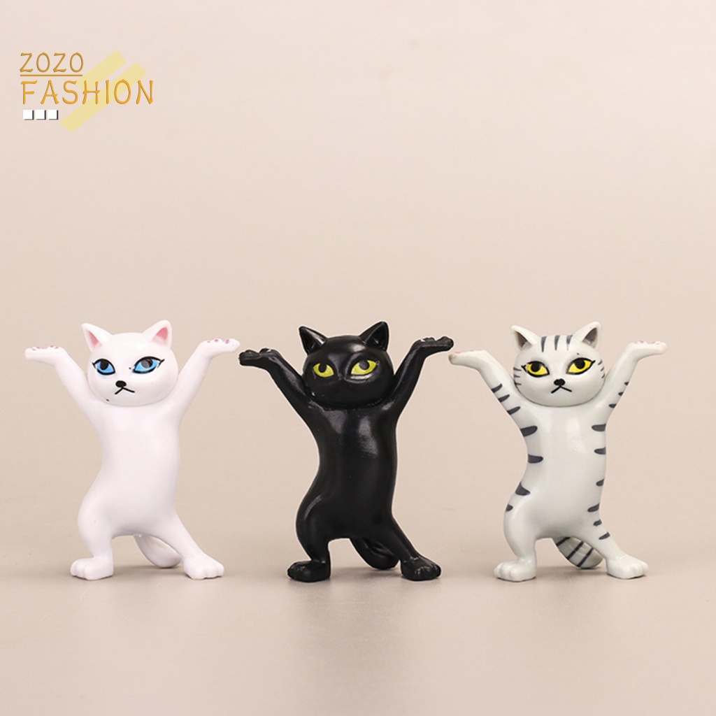 Bộ 5 Giá Đỡ Bút Bằng PVC Hình Mèo Vui Nhộn