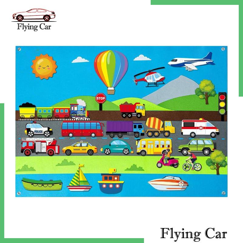 [Lzdjfmy2] Bảng Nỉ Busy Học Tập Cho Trẻ Mẫu Giáo Du Lịch