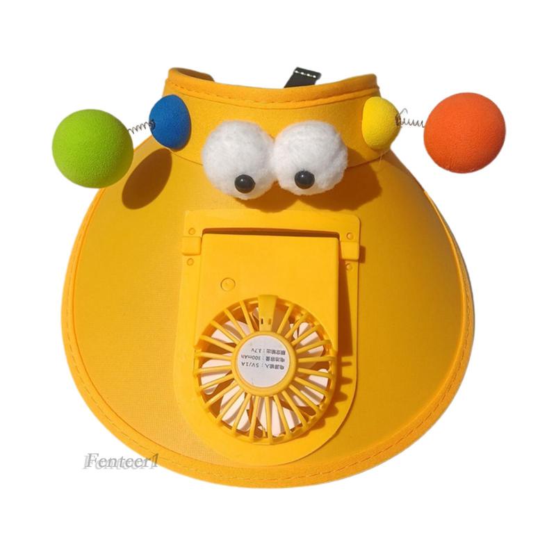 [Fenteer1] Mũ Lưỡi Trai Kèm Quạt Phong Cách Thể Thao Cho Hoạt Động Ngoài Trời