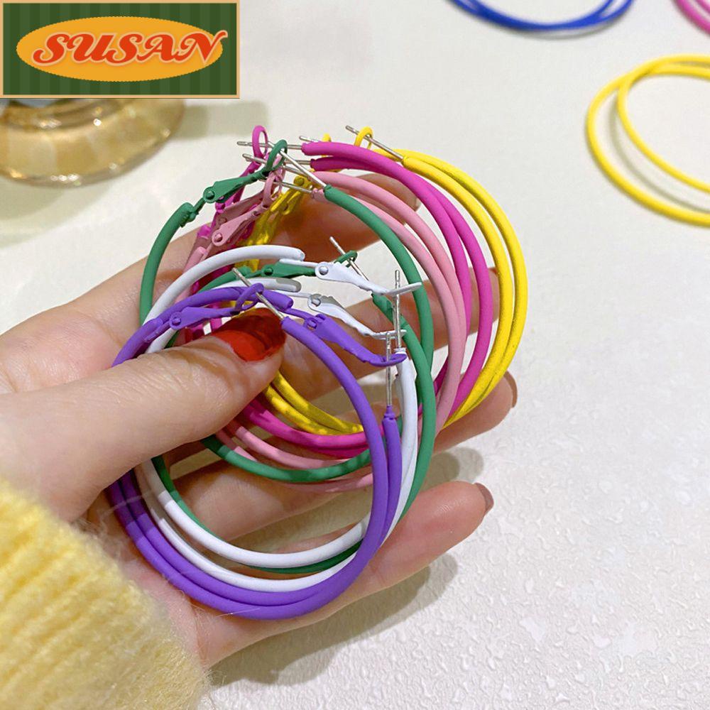 Bông Tai Hình Tròn Lớn Siêu Nhẹ Phong Cách Hàn Quốc Thời Trang Cho Nữ