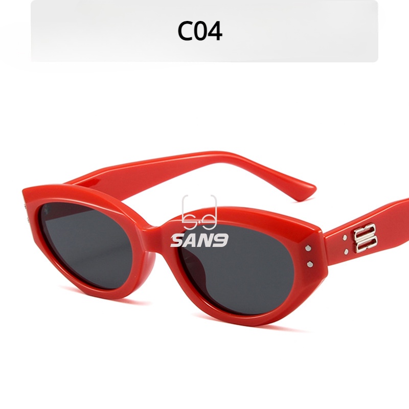 Kính Mát Mắt Mèo Gọng Kim Loại San9 Phong Cách Vintage