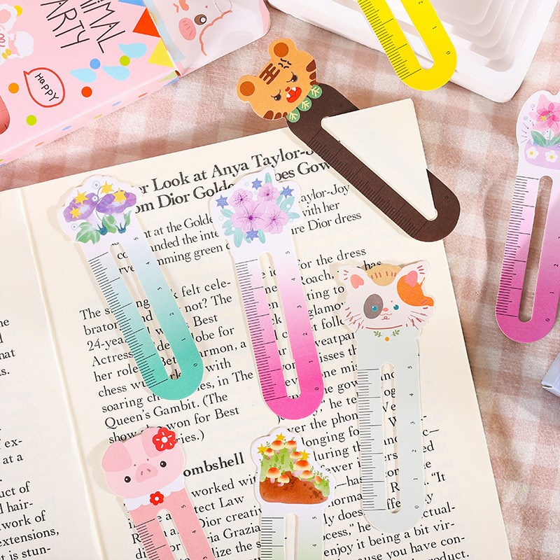 Bộ 30 Bookmark Đánh Dấu Trang Sách Hình Động Vật Trái Cây Dễ Thương