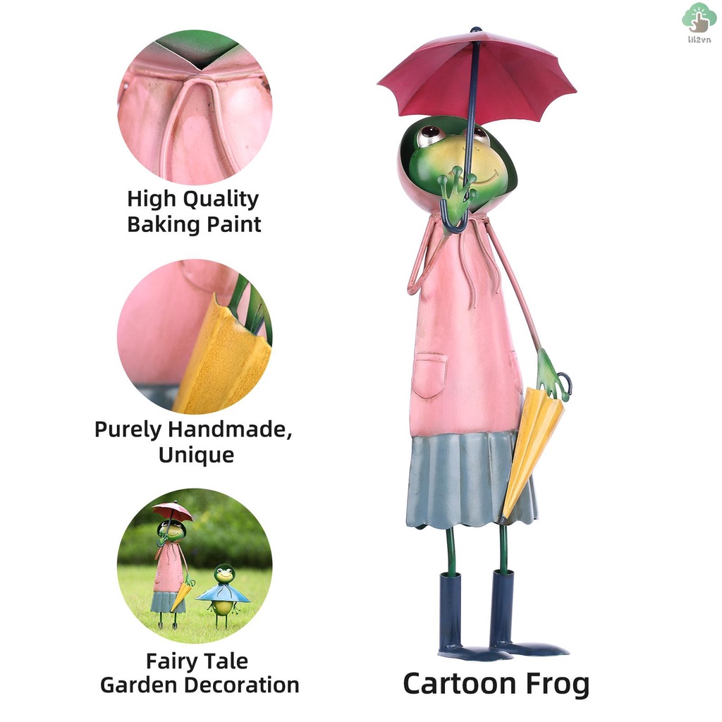 Đồ trang trí Chú Ếch Điêu Khắc Hoạt Hình Lili31 Bằng Kim Loại Trang Trí Bàn Làm Việc