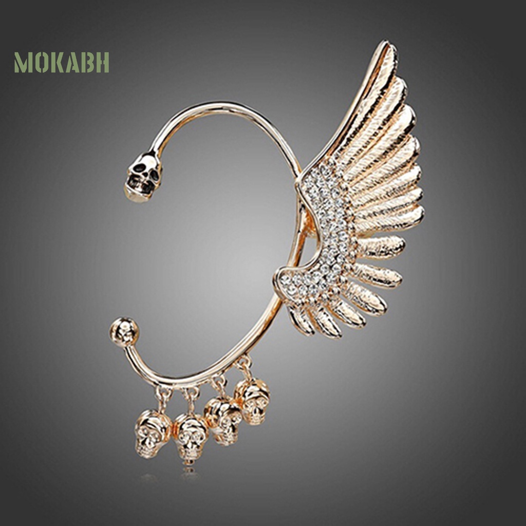 Khuyên Vành Tai Hình Đầu Lâu Đính Đá Cá Tính Cho Nữ