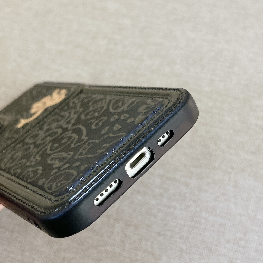 Ốp Điện Thoại tpu Dẻo Màu Đen Họa Tiết Hoạt Hình Dễ Thương Chống Sốc Cho iPhone 14 13 12 11 PRO MAX