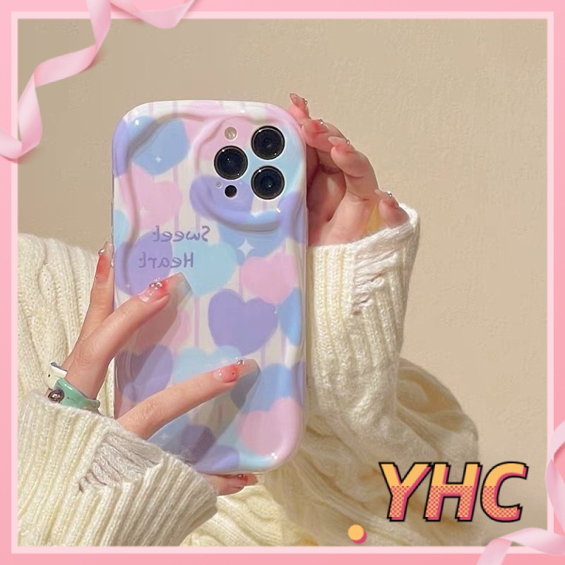 Ốp Lưng iPhone Vỏ mềm chống rung gợn sóng hình trái tim Cho Iphone 6 / 6S / 6splus / se / 7 / 7plus / 8 / 8plus / X / xs / xsmax / 11 / 12 / 13 / 14 / Plus / pro / pro max-207