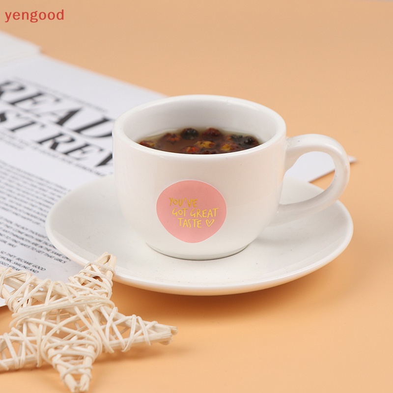 Bộ 500 Miếng Dán In Chữ Thank You Màu Hồng Dùng Trang Trí Sổ Tay