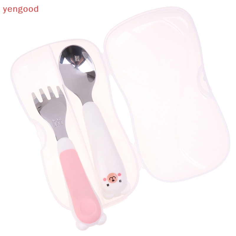 Bộ Muỗng Nĩa Inox 304 Kiểu Hoạt Hình Đáng Yêu Cho Bé