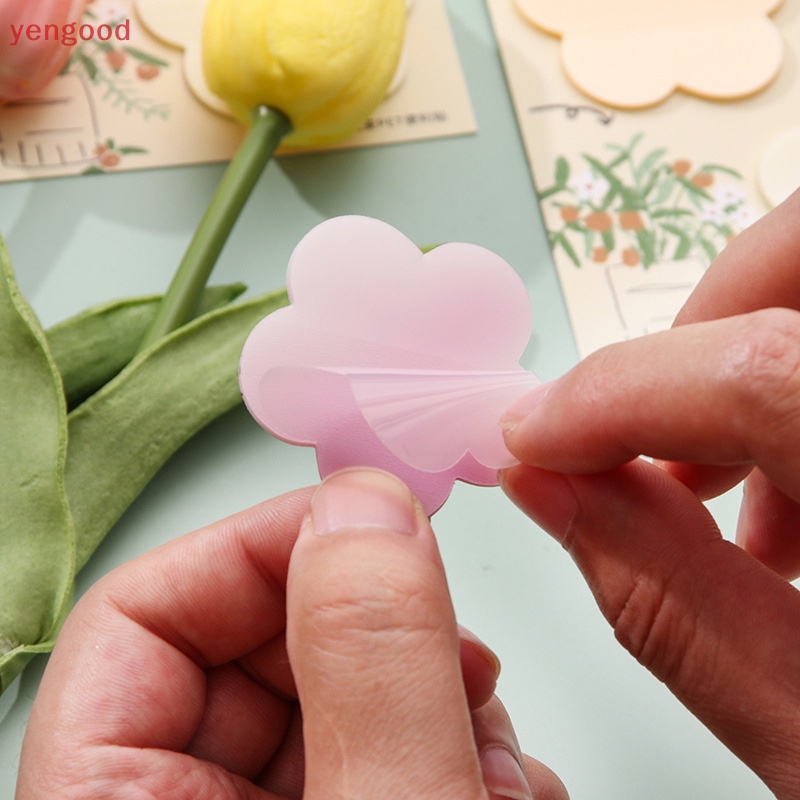 Set 75 Tấm Giấy Dán Ghi Chú Trong Suốt Họa Tiết Hoa Chống Thấm Nước Thay Đổi Màu Sắc Dành Cho Học Sinh / Văn Phòng