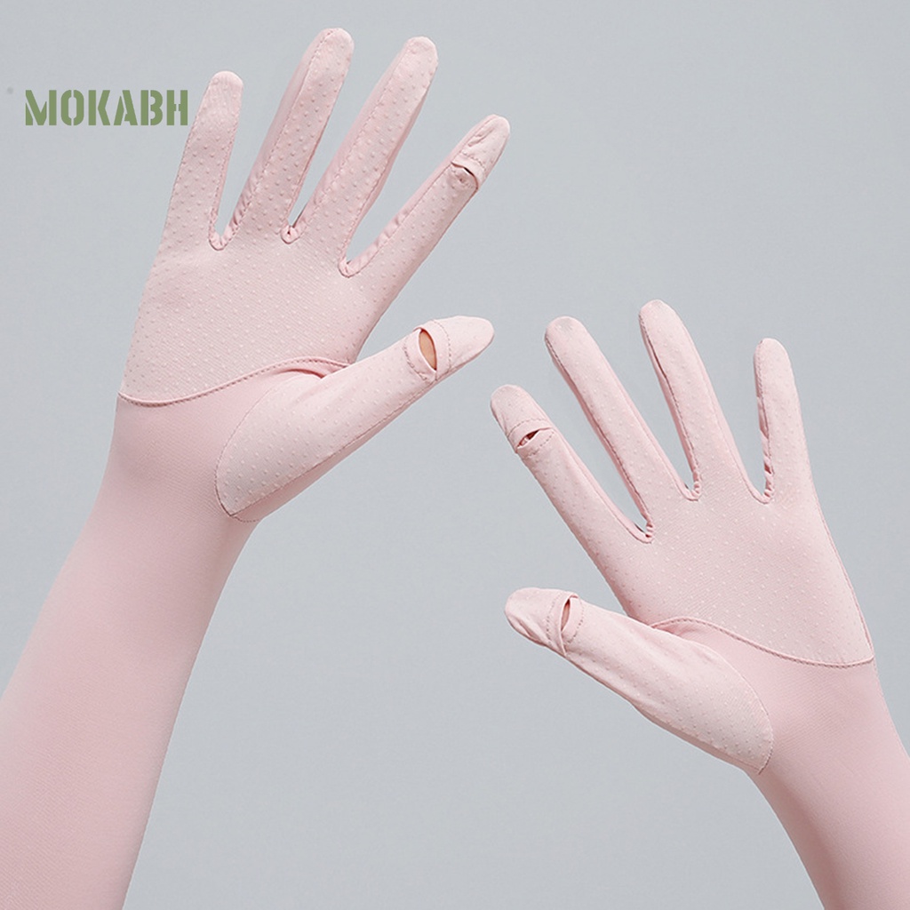 1 Cặp Găng Tay Bằng Nylon Co Giãn Cách Nhiệt Chống Tia UV Bảo Vệ Toàn Diện