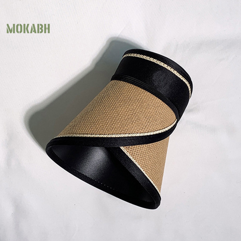 Nón Rộng Vành Hở Chóp Màu Sắc Tương Phản Tùy Chỉnh Thời Trang Đi Biển Mùa Hè Cho Nữ