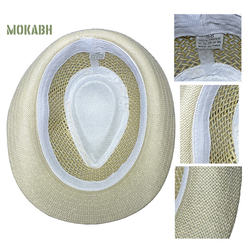 Nón Jazz Thoáng Khí Chống Tia UV Màu Sắc Tương Phản Phong Cách Cổ Điển Thời Trang Cho Nam Và Nữ