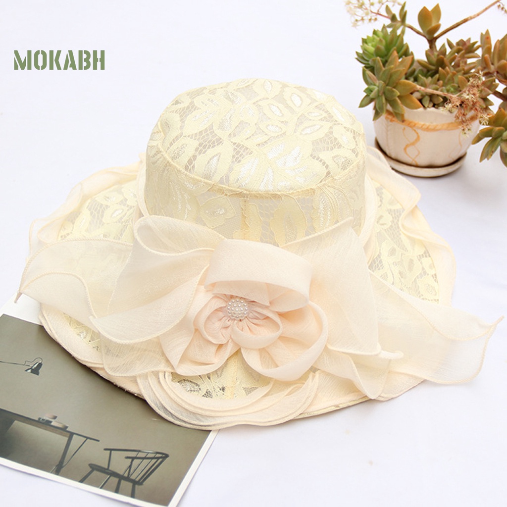 [Mok Abh] Mũ Ren Hoa Gấp Gọn Được Cá Tính Cho Nữ Trong Suốt Đám Cưới