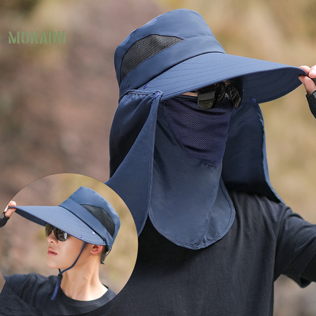 Mũ Lưỡi Trai Màu Trơn Thiết Kế Rỗng Thoáng Khí Chống Tia UV Thời Trang Cho Nam