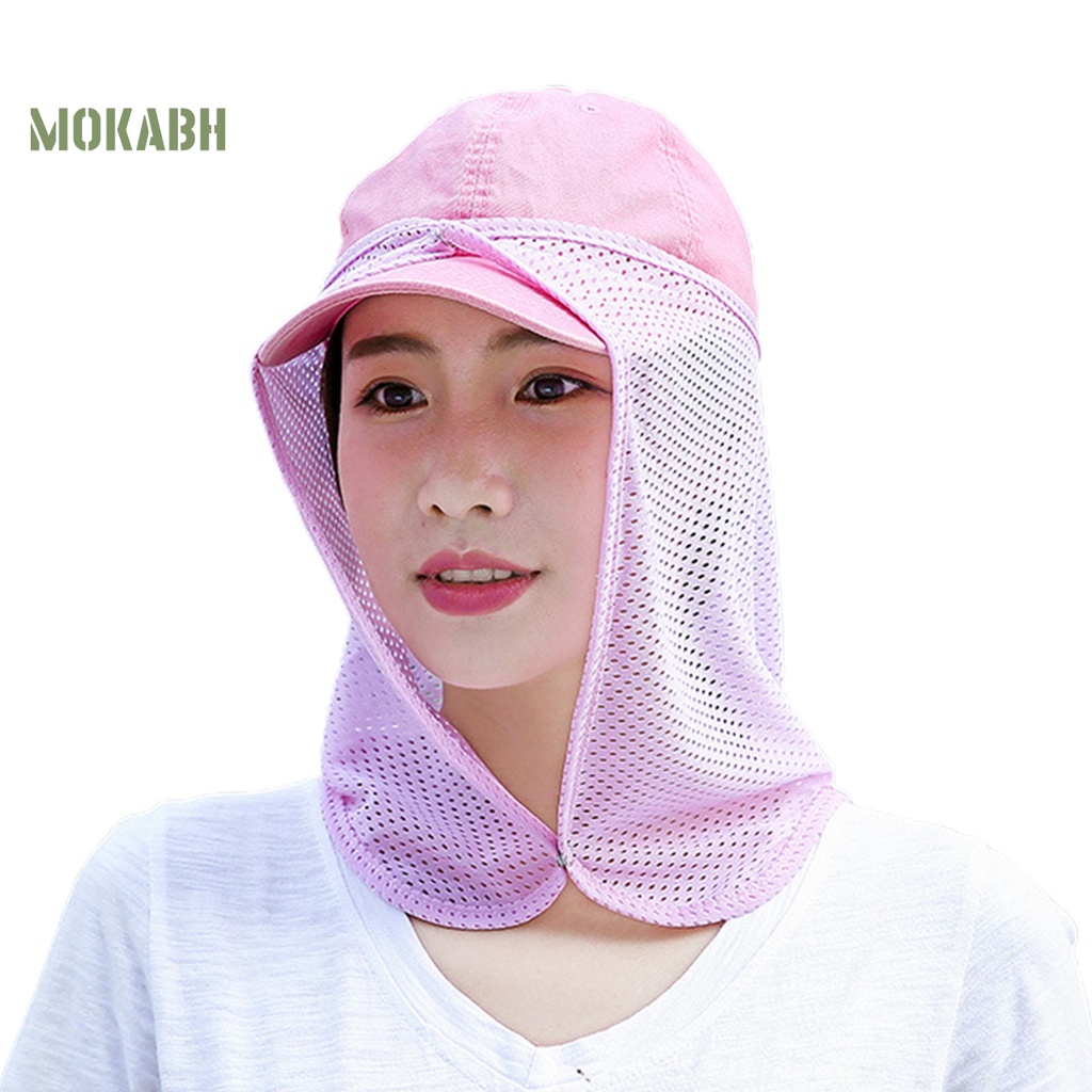 [Mok Abh] Khẩu Trang Chống Nắng Thoáng Khí Khô Nhanh Có Nút Cài Chống Tia UV Mỏng Co Giãn Bảo Vệ Đầu Khi Đạp Xe Ngoài