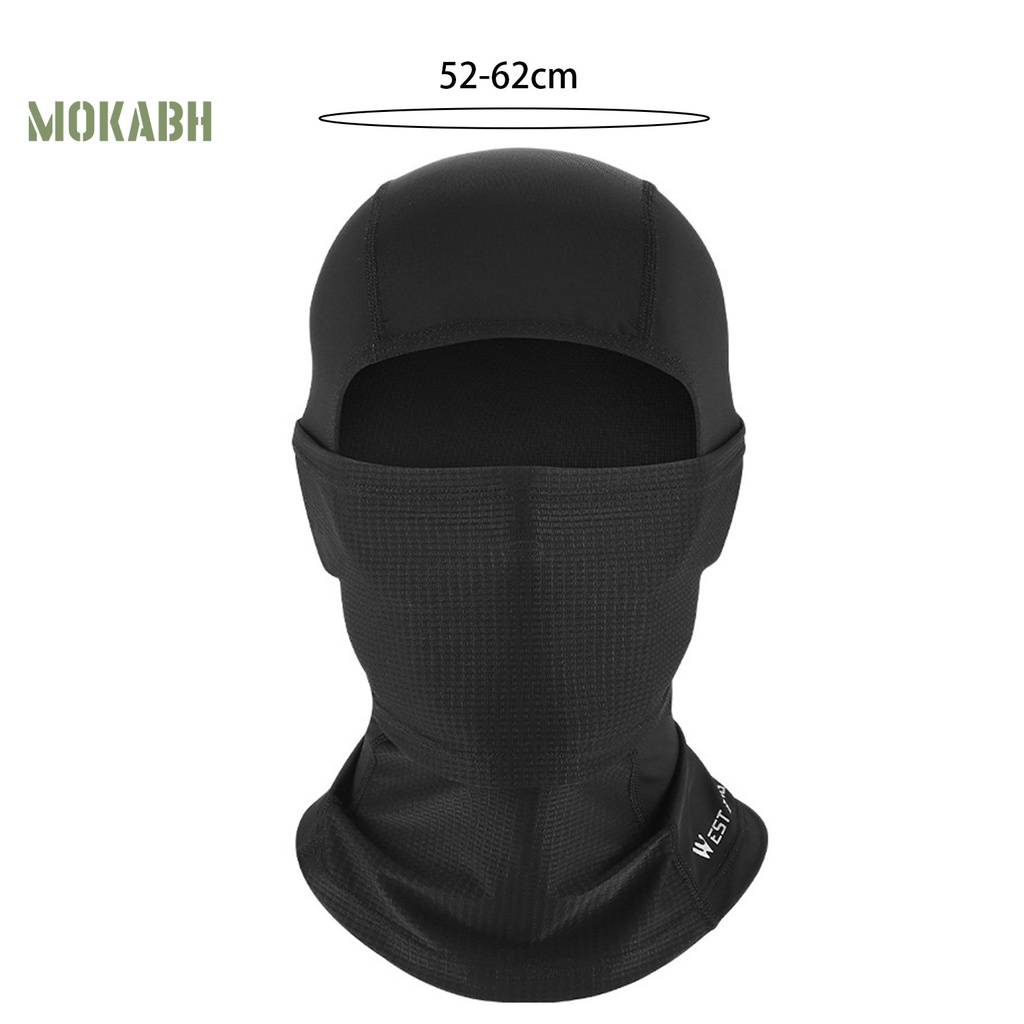 [Mok] Khăn Trùm Đầu Thoáng Khí Mềm Mại Co Giãn Tốt Chống Gió Hình Vuông Bằng Lụa Lạnh Dùng Khi Đi Xe Đạp