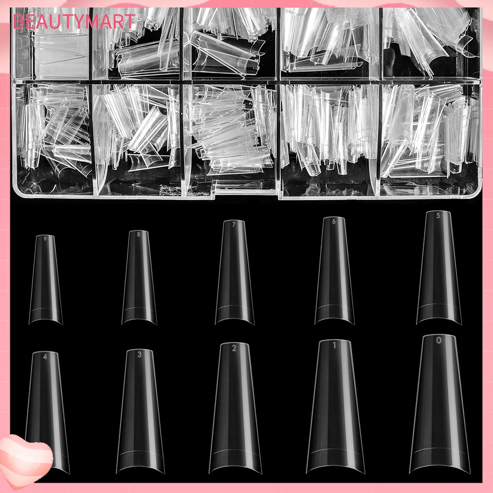 Bộ 500 Móng Tay Giả Trong Suốt Nhiều Kích Cỡ Cho Nữ