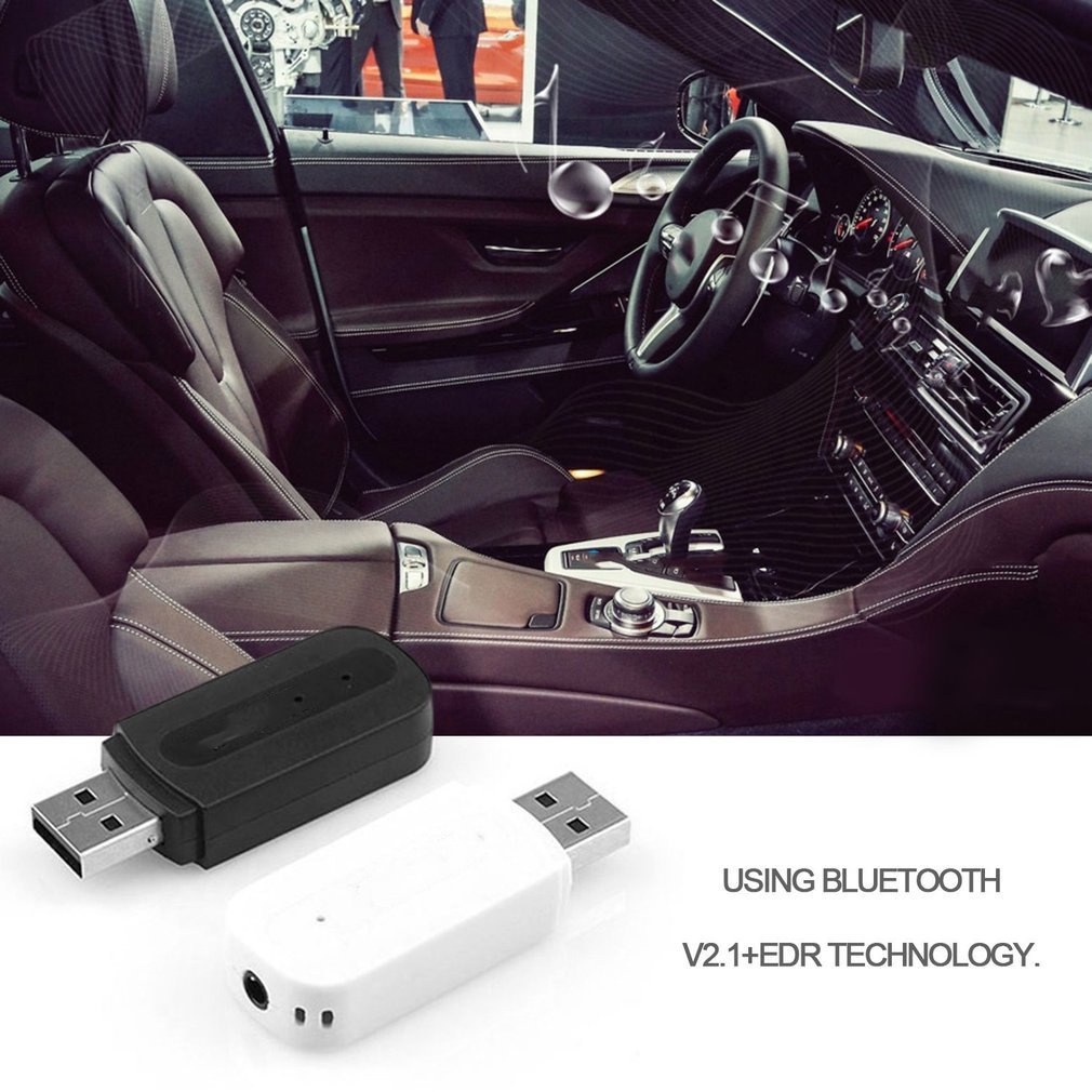Usb Car Adapter 3.5Mm Receiver Wireless Aux Audio Mp3 Music Player Handsfree Tool [Q/15]