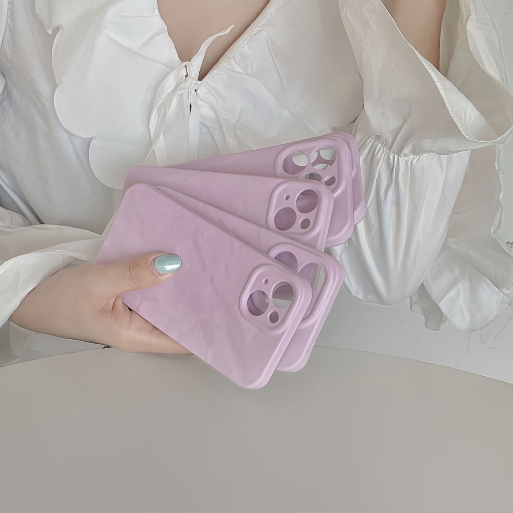 Ốp Điện Thoại Nhựa PC Cứng Trong Suốt Màu Kẹo Bảo Vệ Toàn Diện Cho iPhone 14 13 12 11 PRO MAX