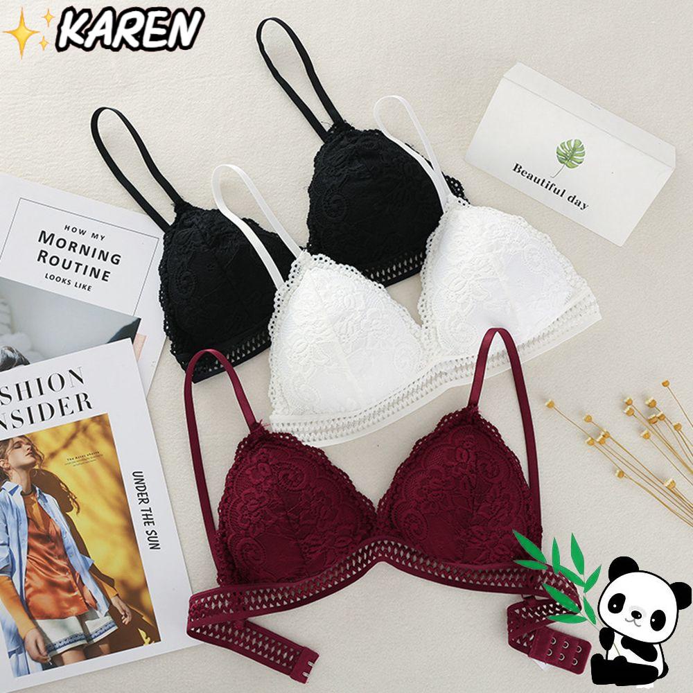 Áo Lót Nâng Ngực Vải Mềm Phối Ren Hoa Gợi Cảm