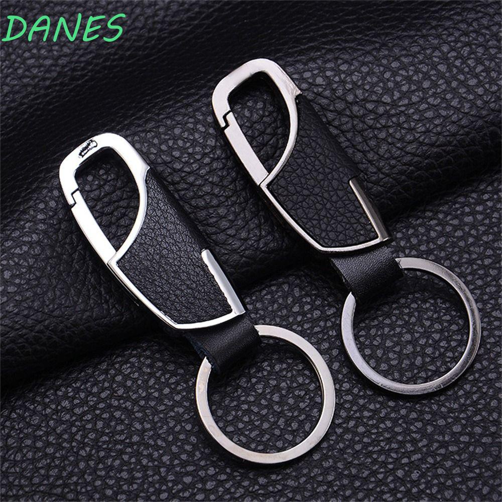 Móc Chìa Khóa Bằng Da Thiết Kế Đơn Giản Chống Thất Lạc Cho Nam