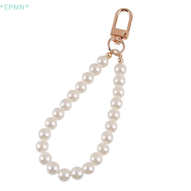 Móc Chìa Khóa Xe Hơi / Túi Xách / Tai Nghe Bluetooth Chuỗi Hạt Ngọc Trai Mới