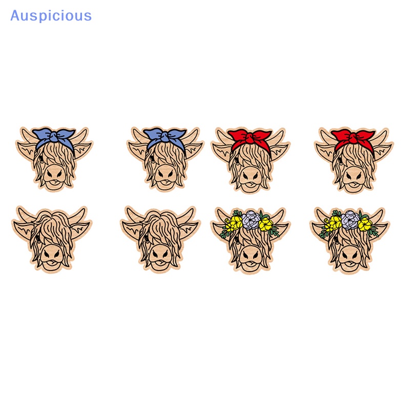 [AuspiciousV] 1 Đôi Bông Tai Đinh Tán Hình Bò Nông Trại Đồng Quê