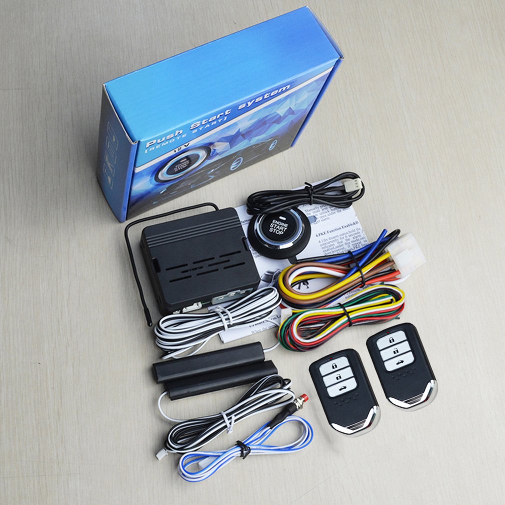 Original Car Keyless Entry System Oneon Universal Start Vibration Alarm Pke 12V Remote Control Induction Starter [Q/4]