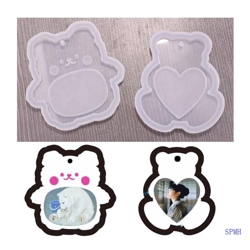 Khuôn Silicone Làm Mặt Dây Chuyền Hình Gấu Siêu Đáng Yêu