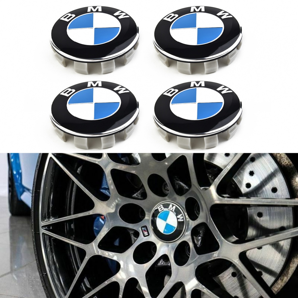 Set 4 Nắp Đậy Trục Bánh Xe Hơi BMW 1 3 5 7 Series 68MM Bằng Hợp Kim Cao Cấp