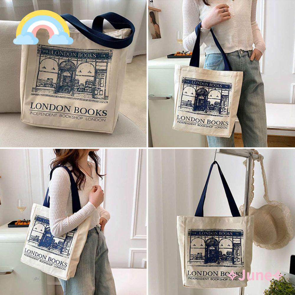 JUNE Túi Xách Canvas Cỡ Lớn Thời Trang Nữ