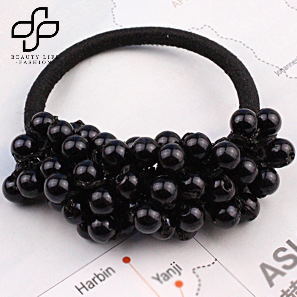 Dây Cột Tóc Đính Hạt Ngọc Trai Nhân Tạo Handmade Thời Trang Cho Nữ