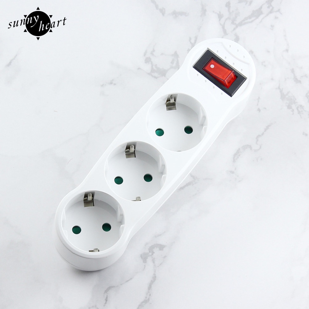Ổ Cắm Điện Nối Dài Chuẩn EU 1 Sang 3 Chiều 250V