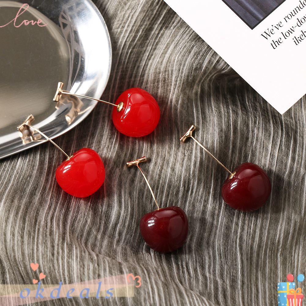 Bông Tai Hình Quả Cherry Phong Cách Bohemian Thời Trang Mùa Hè Mới