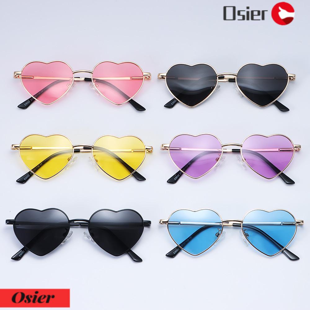 Kính Mát Hình Trái Tim Gọng Kim Loại Chống Nắng Cho Trẻ Em Gái OSIER1