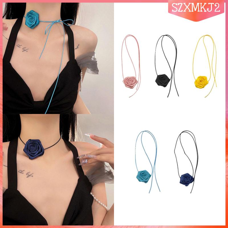 Vòng Cổ Choker Họa Tiết Hoa szxmkj2 Thời Trang Dự Tiệc