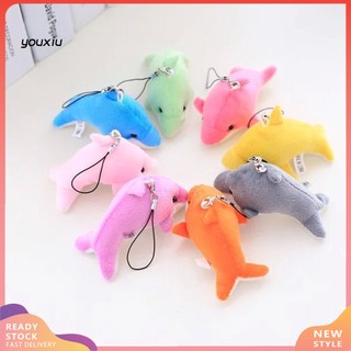 Thú nhồi bông hình cá heo 3d 7.5cm trang trí ba lô