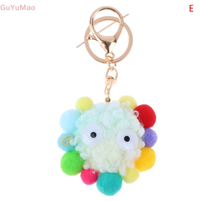 [cxGUYU] Móc Chìa Khóa Hình Búp Bê Tròn Phủ Lông Dễ Thương Trang Trí Ba Lô / Túi Xách PRTA