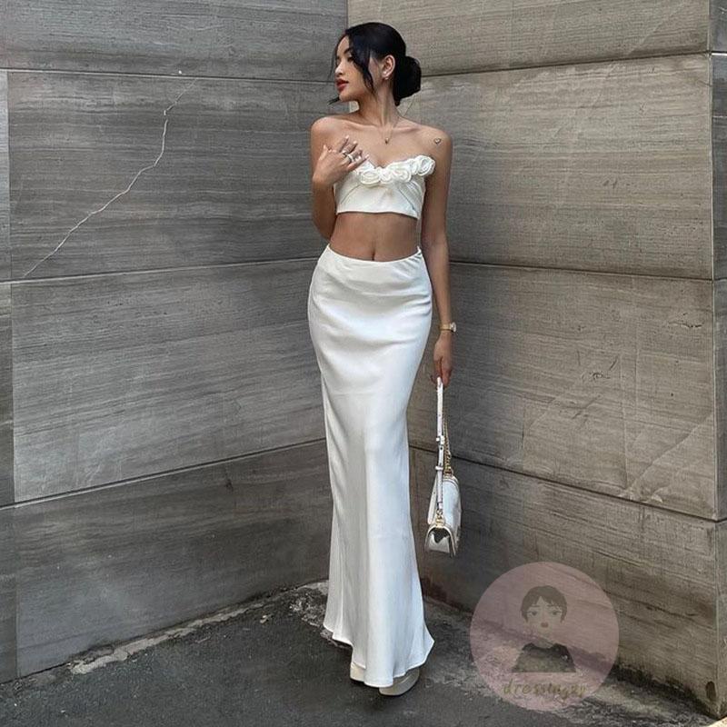 Áo Croptop Hai Dây Màu Sắc Trơn In Họa Tiết Hoa Hồng 3D Thời Trang Mùa Hè Cho Nữ