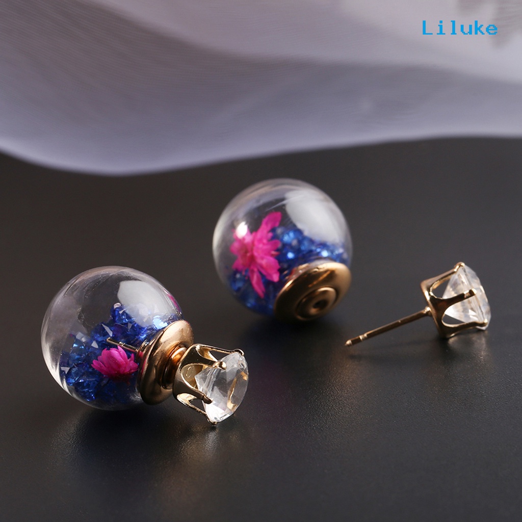 1 Đôi Khuyên Kẹp Vành Tai Hình Cầu Xinh Xắn Cho Nữ