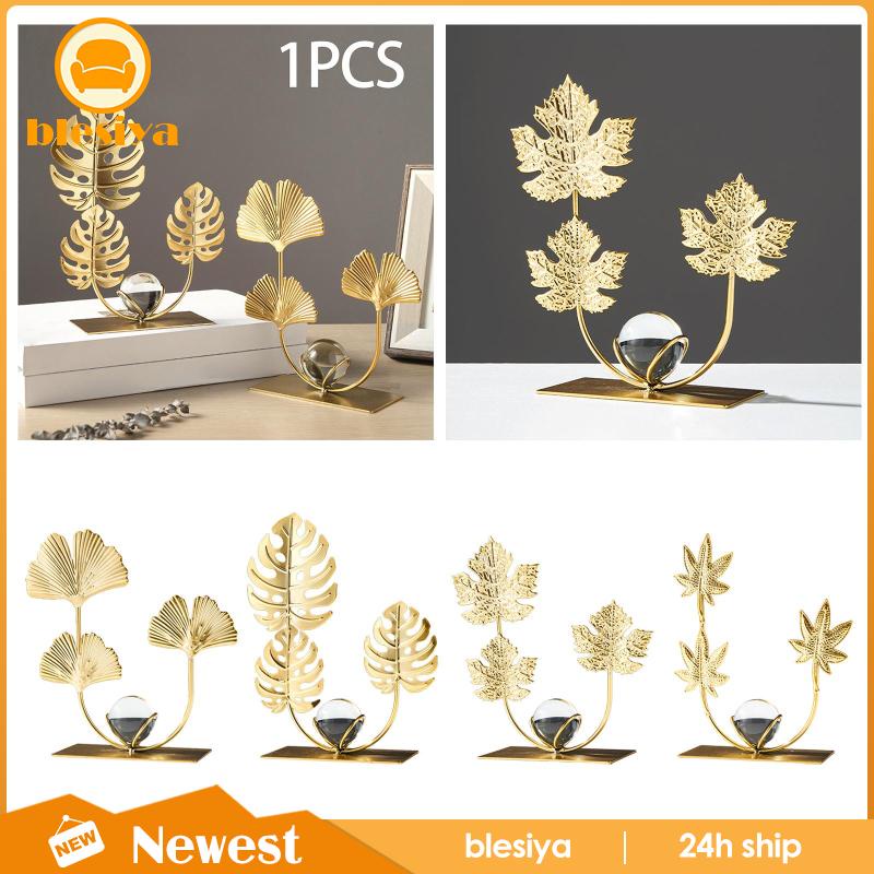 [Blesiya] Bức Tượng Lá Kim Loại hạn hán Hiện Đại Trang Trí Nhà Cửa