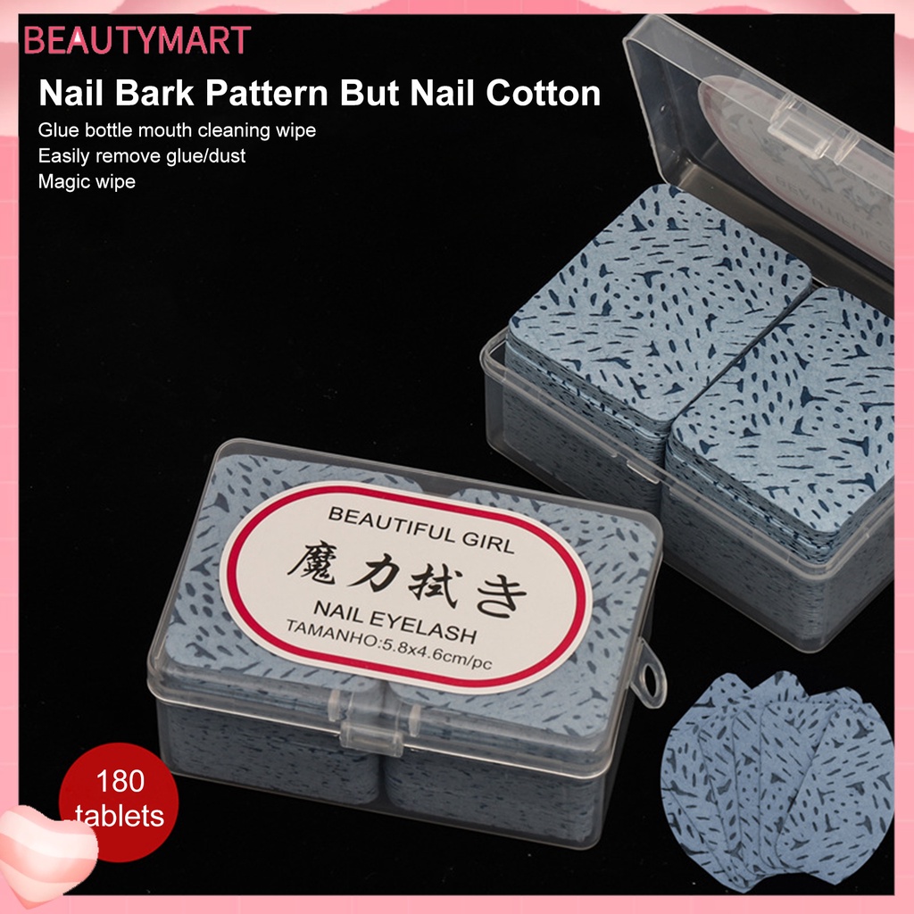 Hộp 180 Miếng Đệm Tẩy Sơn Móng Tay Bằng Vải Không Dệt Tinh Tế